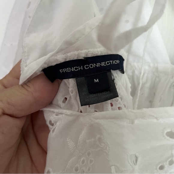 FRENCH CONNECTION BRODERIE EYELET WHITE TOP - Picture 8 of 10